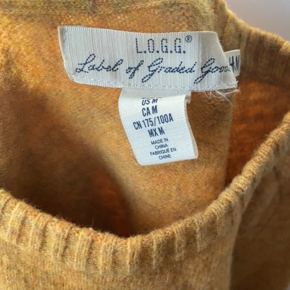 H&M LOGG Wool Sweater Mustard M - Picture 2 of 6